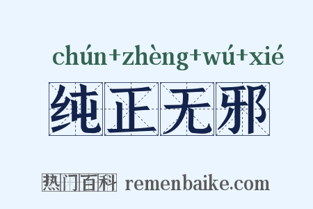 纯正无邪是什么意思的图片